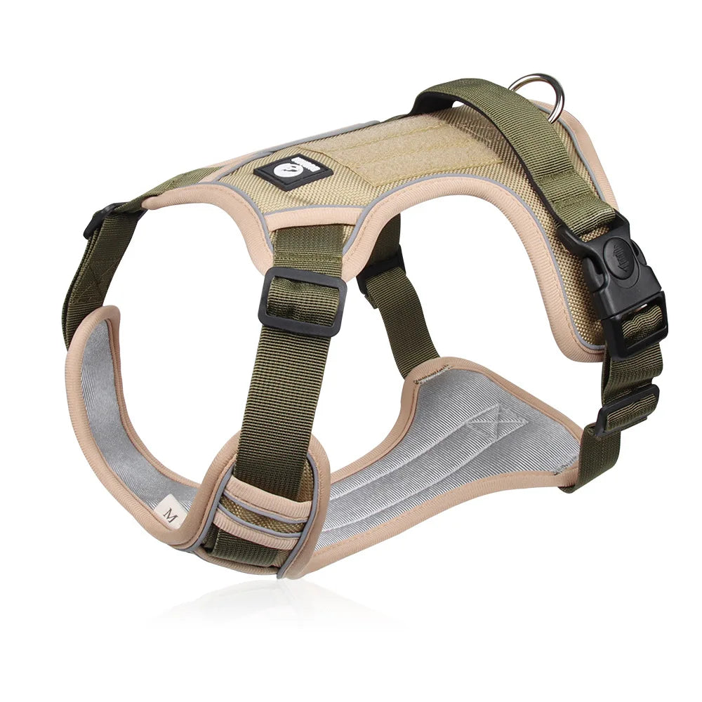 🐾 Reflective Tactical Dog Harness – Waterproof Vest for Medium & Large Dogs