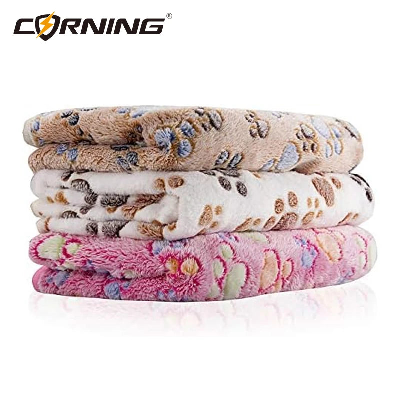 Soft Fluffy Cartoon Pet Blanket – Cozy Fleece Mat for Cats & Dogs, Warm & Washable
