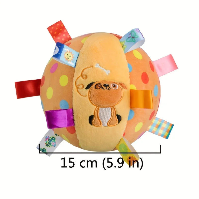 Interactive Ball Dog Toy with Plush Handle – Durable Chew Toy for Training & Stress Relief