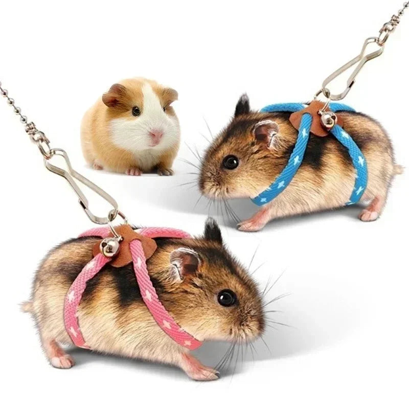 Adjustable Soft Strap Leash for Small Pets – Bird, Parrot, Hamster, Ferret, Rat, Guinea Pig