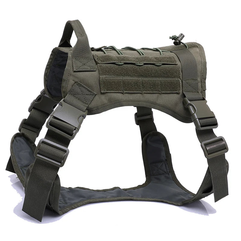 Tactical Dog Harness, Leash & Collar Set – Adjustable Military Pet Vest for Medium & Large Dogs