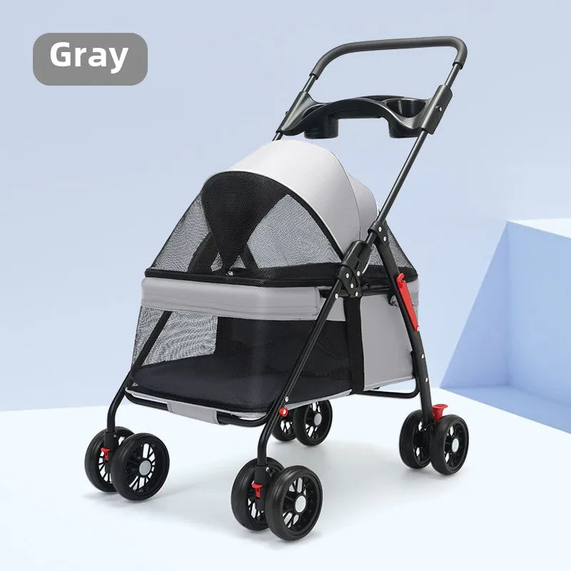 Pet Stroller for Dogs & Cats – Lightweight, Foldable, Travel-Friendly