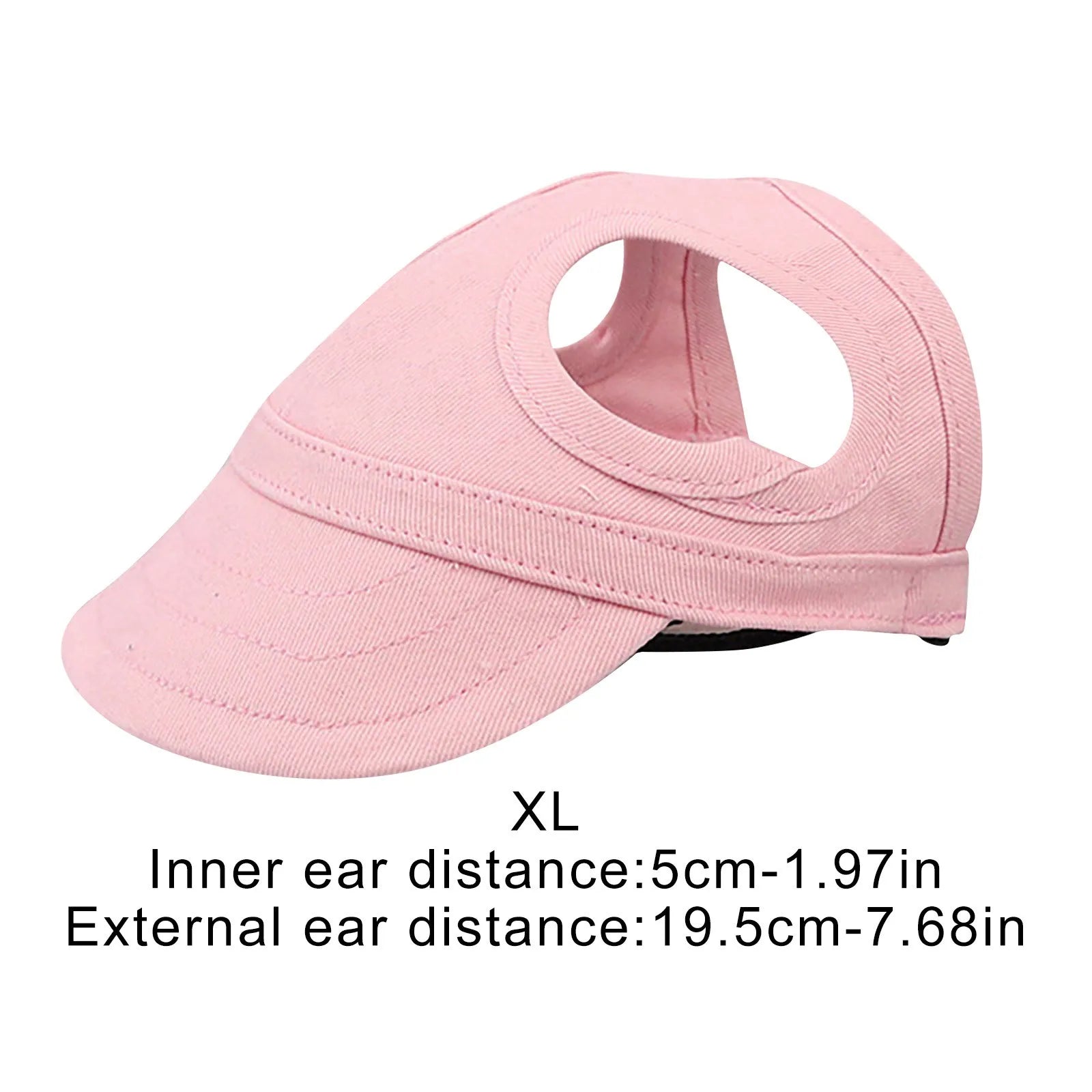 Small Dog Summer Baseball Cap – Oxford Fabric Puppy Visor Hat with Ear Holes, Adjustable Sun Protection Cap for Outdoor Use