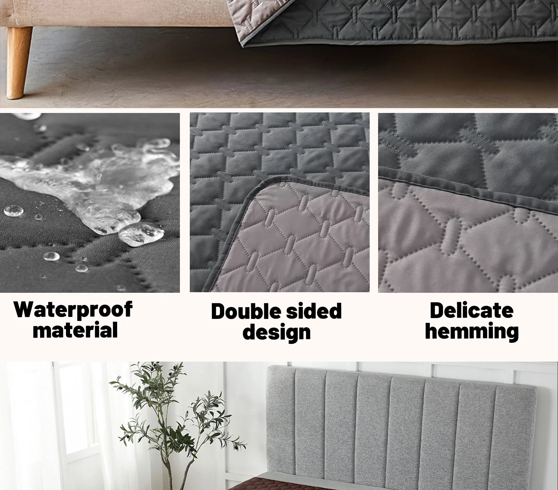 Double-Sided Reversible Dog Bed Cover – Waterproof Sofa & Furniture Protector Blanket for Pets & K