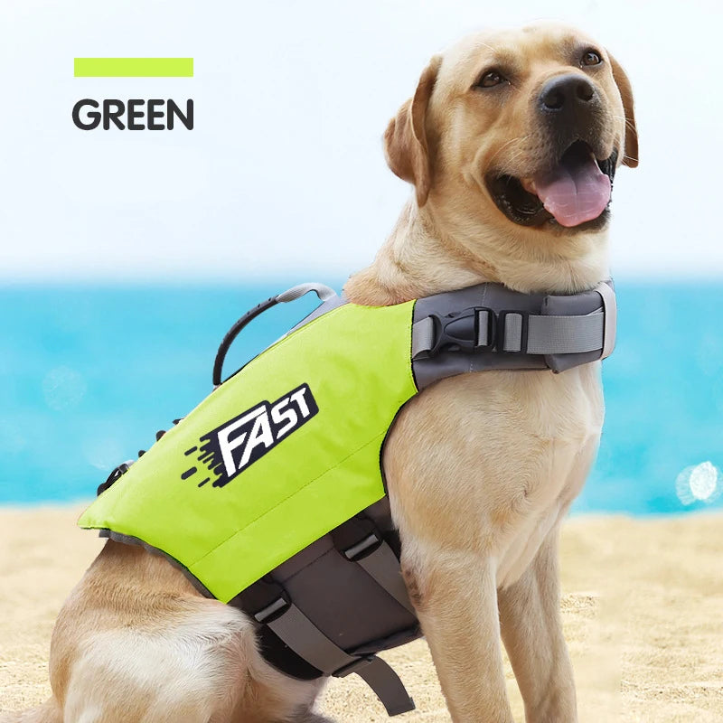 🛟 Pet Swimming Life Jacket – Reflective Adjustable Safety Vest for Dogs (Summer Surf & Pool Use)