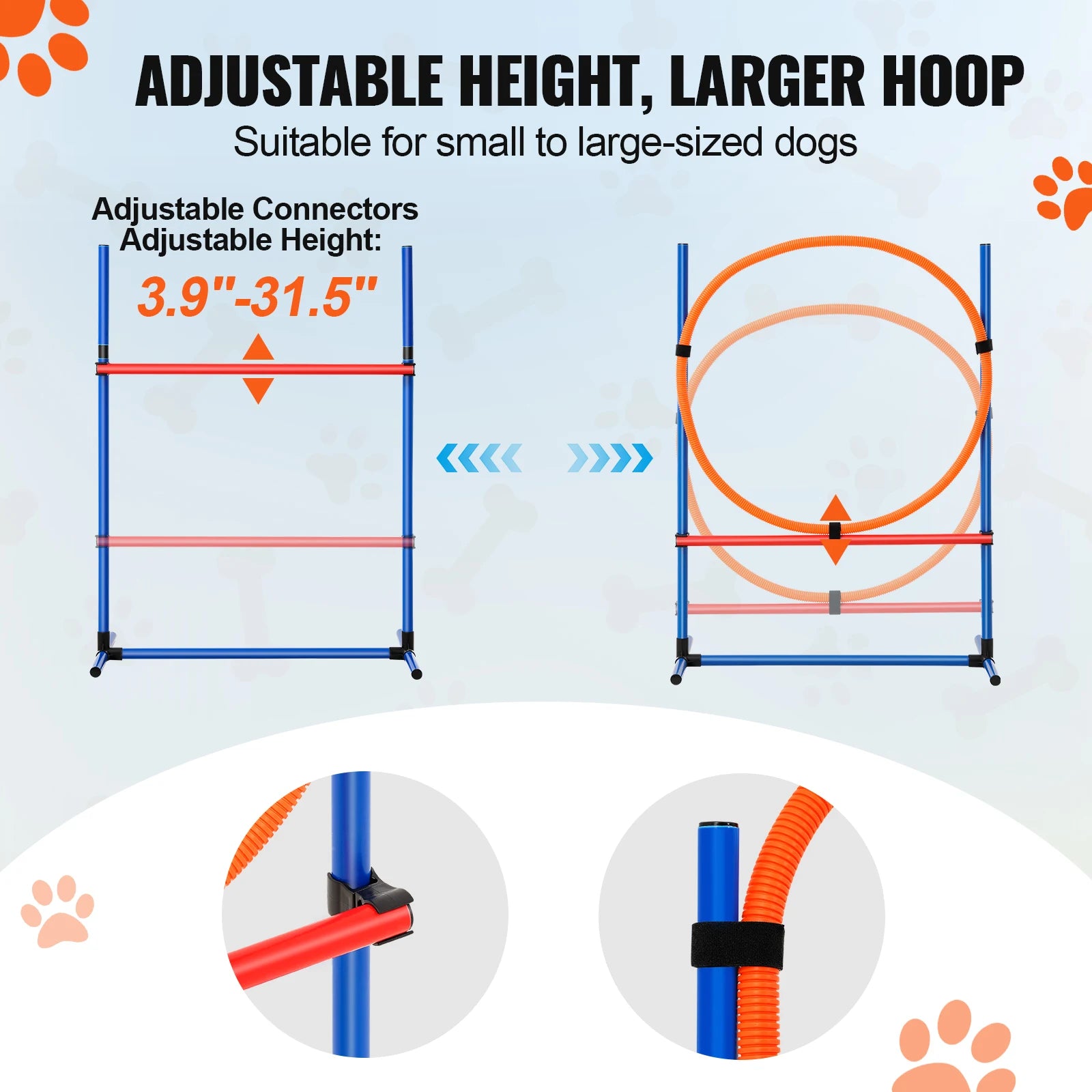 Dog Agility Training Set – 4 PCS Hurdles, Poles, Ring & Box 🐾🏃‍♂️
