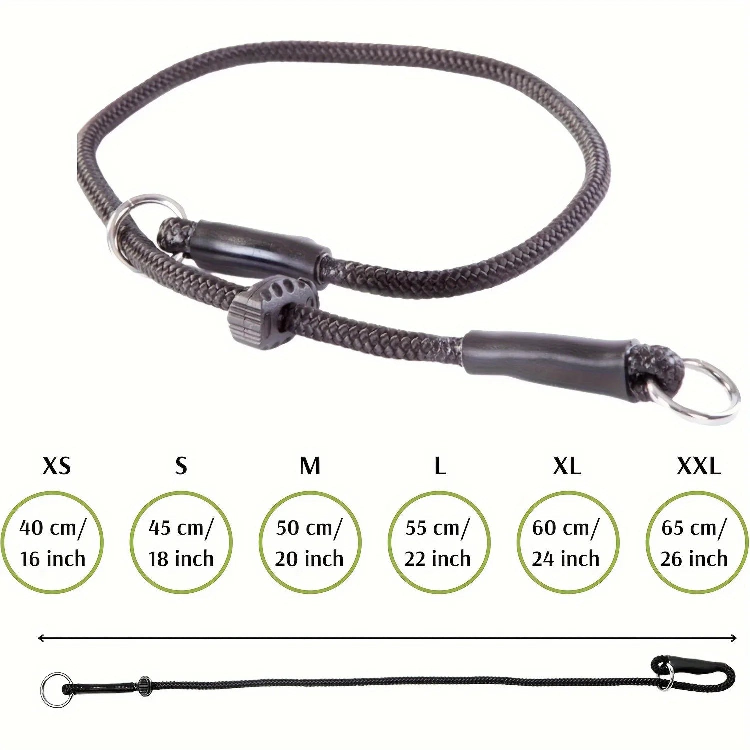 Polyester Dog Training Leash – Durable Adjustable Slip Loop Collar