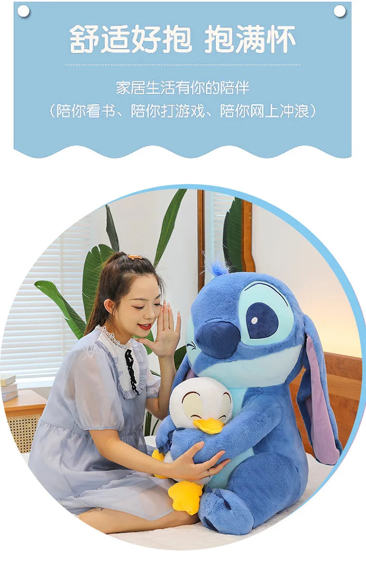 🧸 Disney Lilo & Stitch Plush Toy – Large 30cm-60cm Stuffed Cartoon Doll