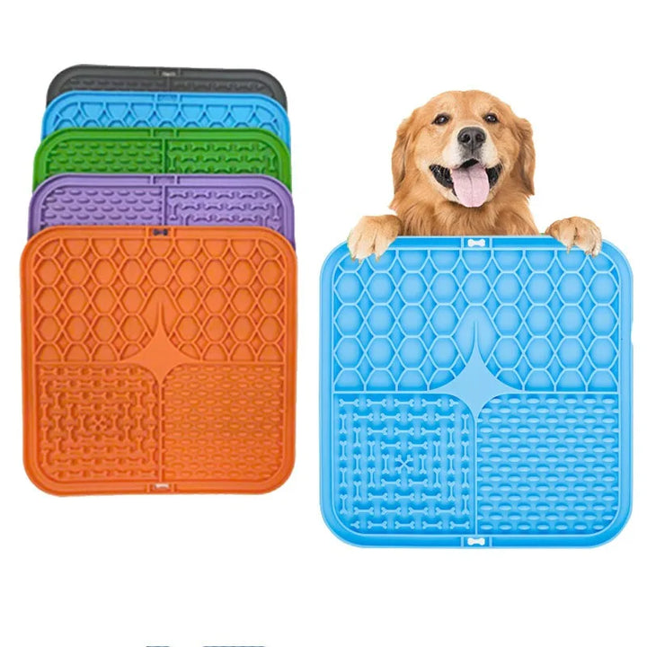 Pet Licking Pad – Slow Feeder Silicone Bowl for Dogs & Cats