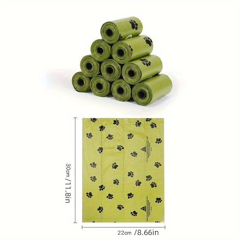 36 Rolls (540 Bags) Leak-Proof Dog Poop Bags – Paw Print Design Pet Waste Bags for Outdoor Cleaning