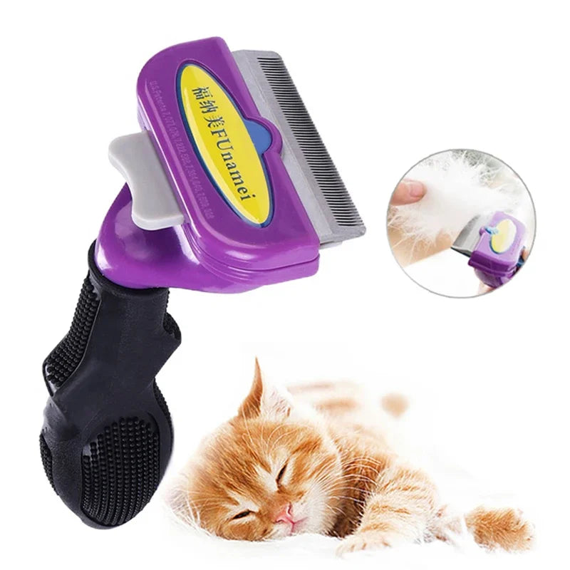🐶 Dogs & Cats Hair Shedding Massage Comb – Pet Grooming Brush for Hair Removal & Massage