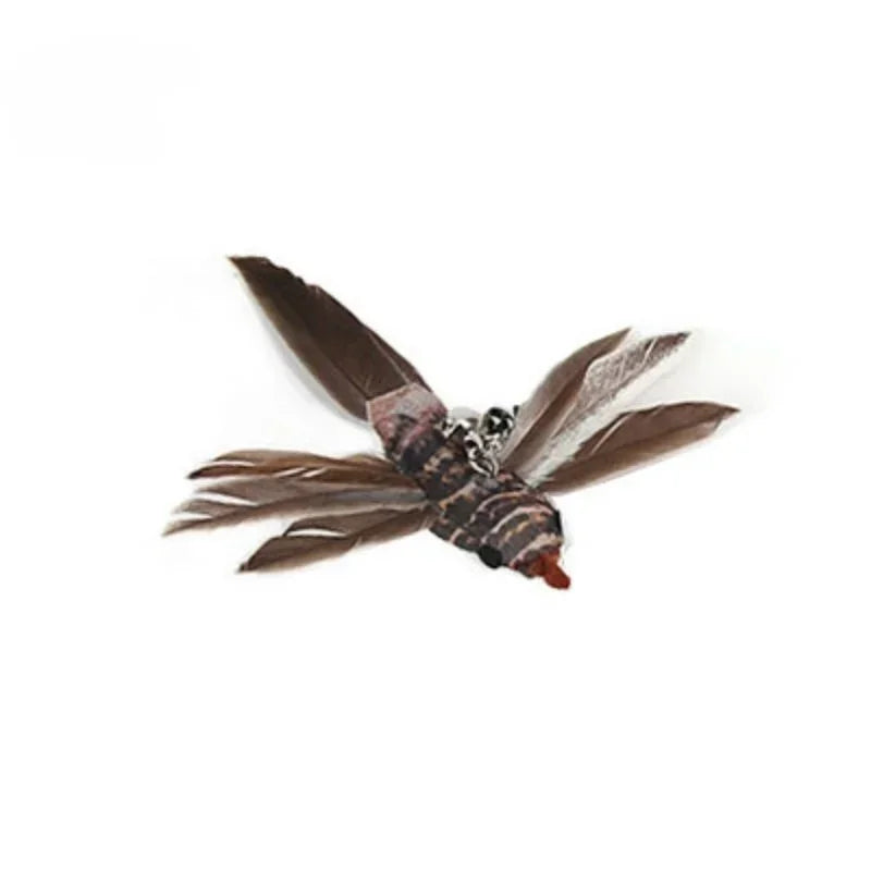 Hands-Free Cat Wand Toy with Feather & Bell – Suction Cup Interactive Toy for Kittens & Cats