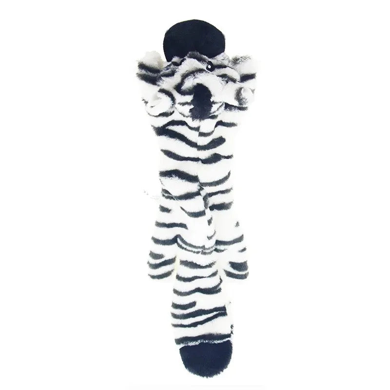 Stuffingless Animal Squeaky Dog Toy – Durable Crinkle Chew Toy with Built-In Squeakers