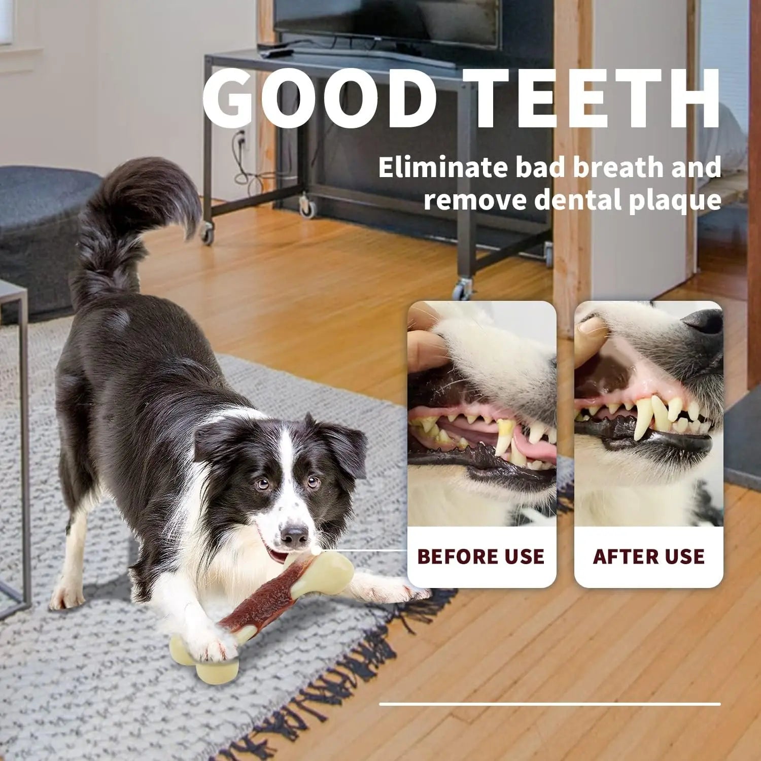 For Paws™ Nearly Indestructible Dog Bone – Beef-Flavored Nylon Chew Toy for Aggressive Chewers