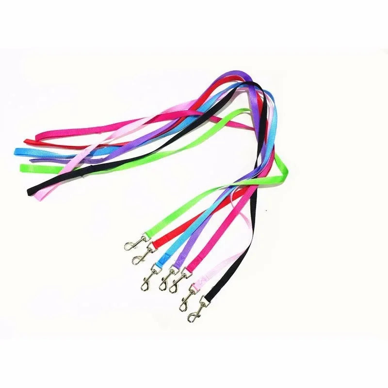 🌈 7-Color Nylon Dog Leash – Durable Training Lead for Daily Walking (1.5cm Width)