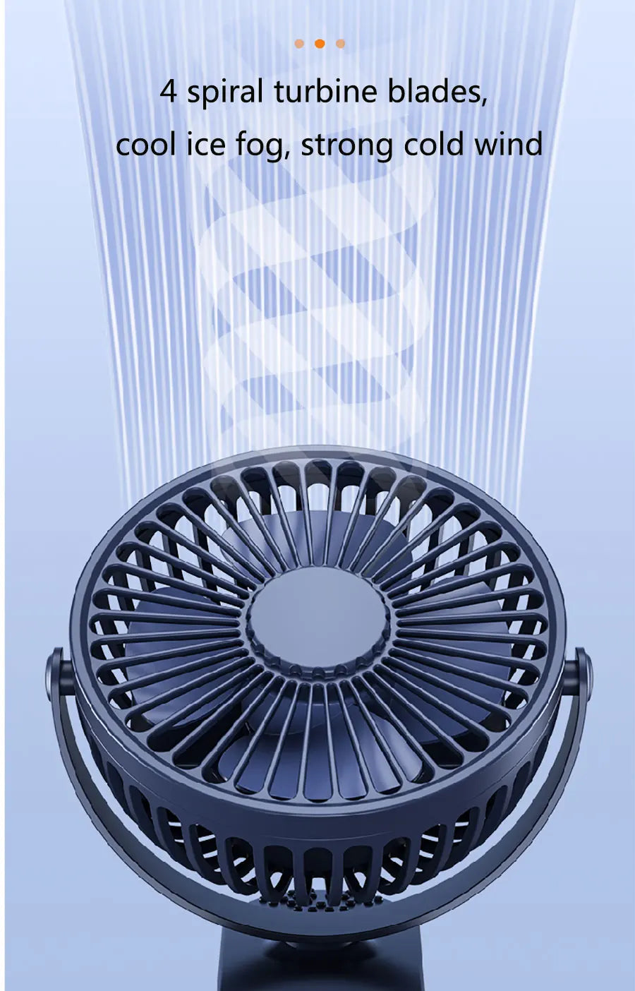 🌀 Xiaomi USB Handheld Clip Fan – Portable Rechargeable Mini Fan for Students & Travel