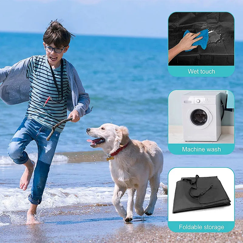 Waterproof Car Rear Seat Cover for Dogs – Hammock Travel Mat & Pet Protector for Car, Truck, SUV