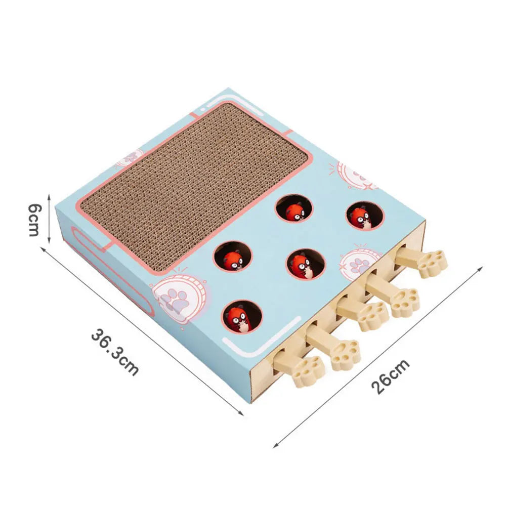 Whack-a-Mole Cat Toy – Interactive Scratching Board & Claw Grinder