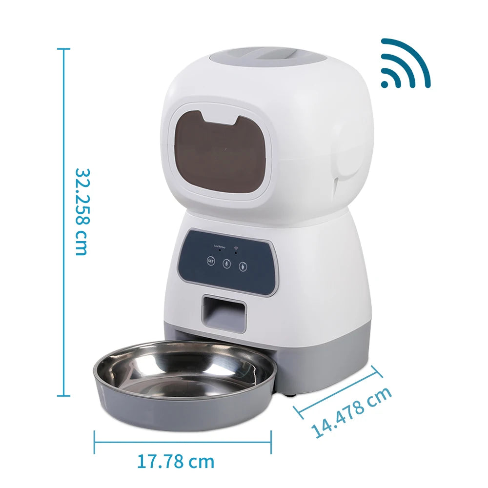 3.5L WiFi Smart Pet Feeder – Voice Recorder & Slow Feed 🐾📱