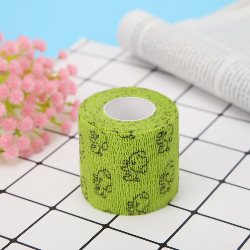5Pcs Self-Adhesive Bandage Wrap for Dogs – Elastic First Aid Pet Leg Protector, Vet Tape Wrap (Green)