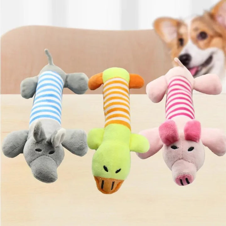 Duck Plush Dog Toy – No Stuffing, Soft Squeaker Fun 🦆🐾