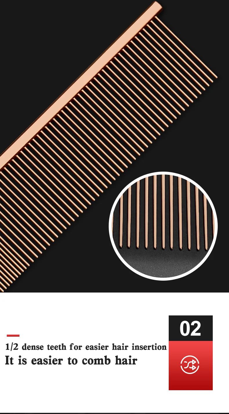 Pet Piano Comb – Dual-Sided Grooming Tool for Dogs & Cats | De-shedding & Knot Removal Brush