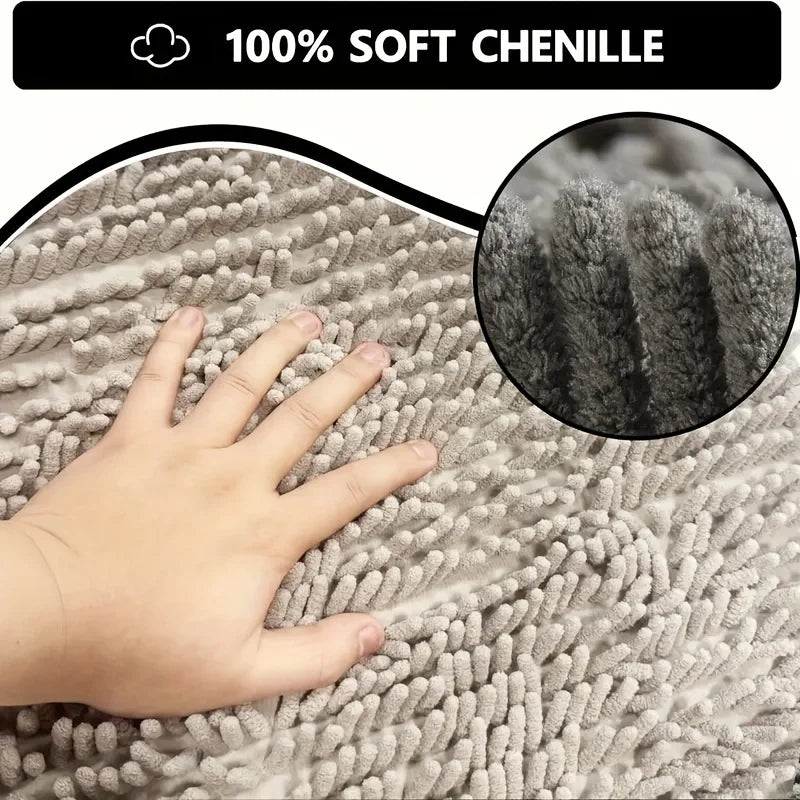 Super Absorbent Dog Mud Mat – Quick-Dry Microfiber Entry Rug with Non-Slip Backing, Washable & Easy to Clean