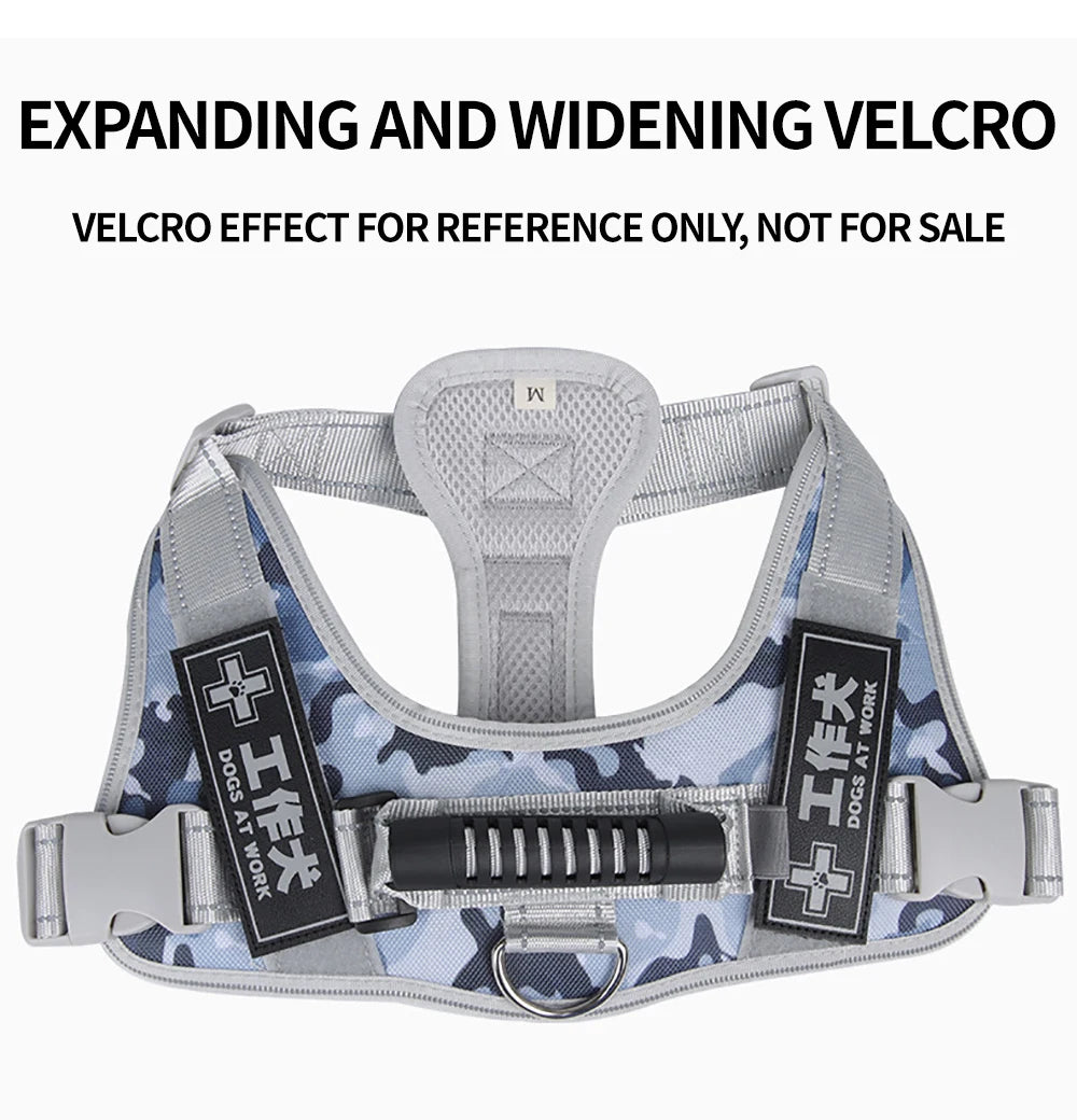 🐾 Multifunctional Reflective Dog Harness – Outdoor Training & Comfort Vest for Medium & Large Dogs