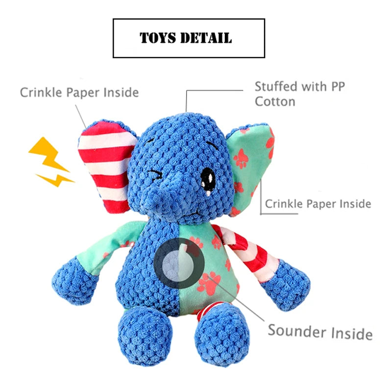 Plush Animal Squeaky Toy – Interactive Chew & Teething 🐾🧸