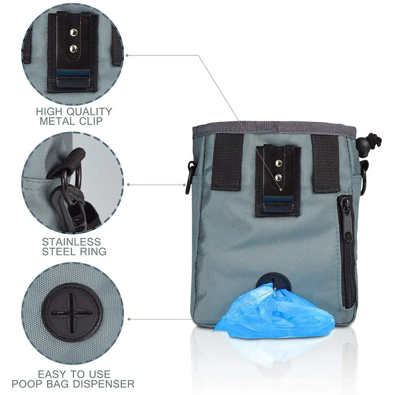 Portable Dog Training Waist Bag – Outdoor Pet Treat Pouch with Storage Pocket for Snacks, Bait & Rewards