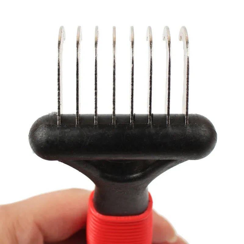 Open-Knot Dematting Comb & Razor Rake – Gentle Grooming Tool to Remove Knots, Mats & Tangles for Dogs & Cats