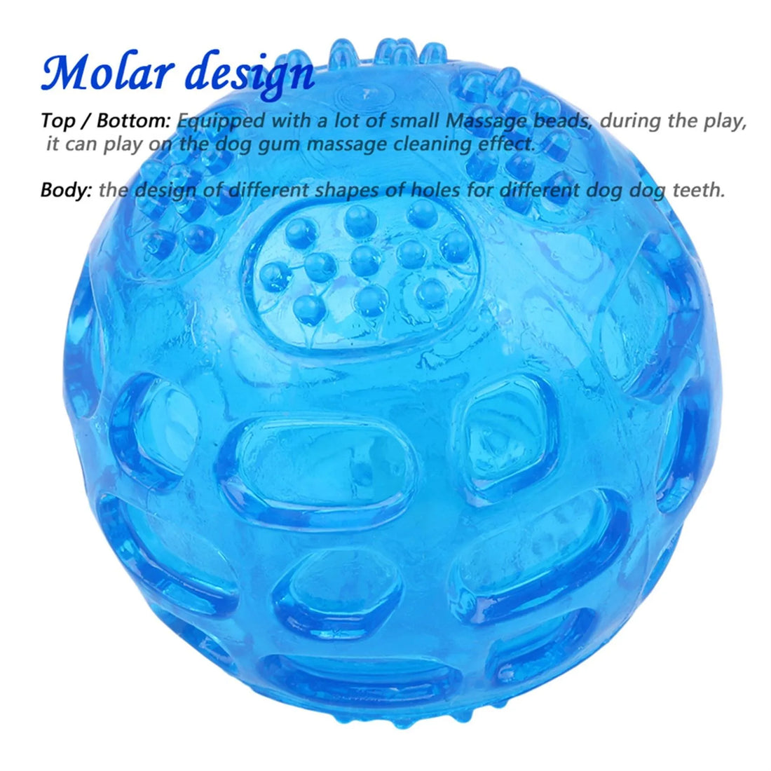 Waterproof Squeaky Dog Ball – Bite-Resistant Chew & Training Toy ⚽🐾