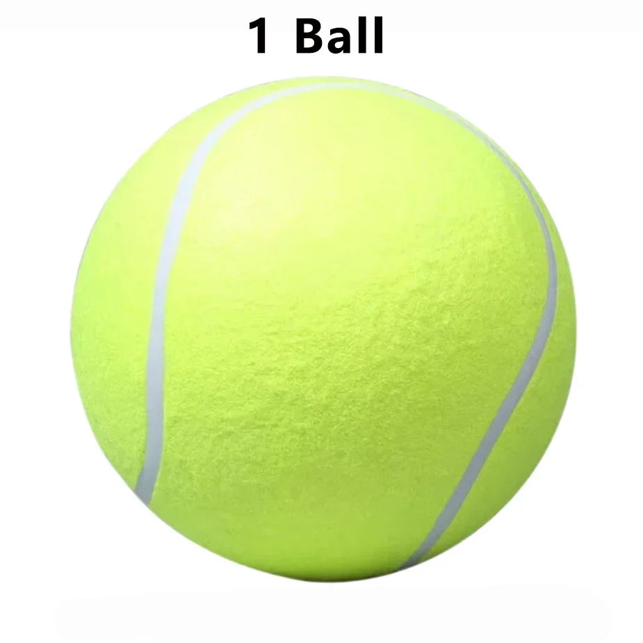 Giant Inflatable Tennis Ball for Dogs – 7"/9.5" Training Toy with Air Pump