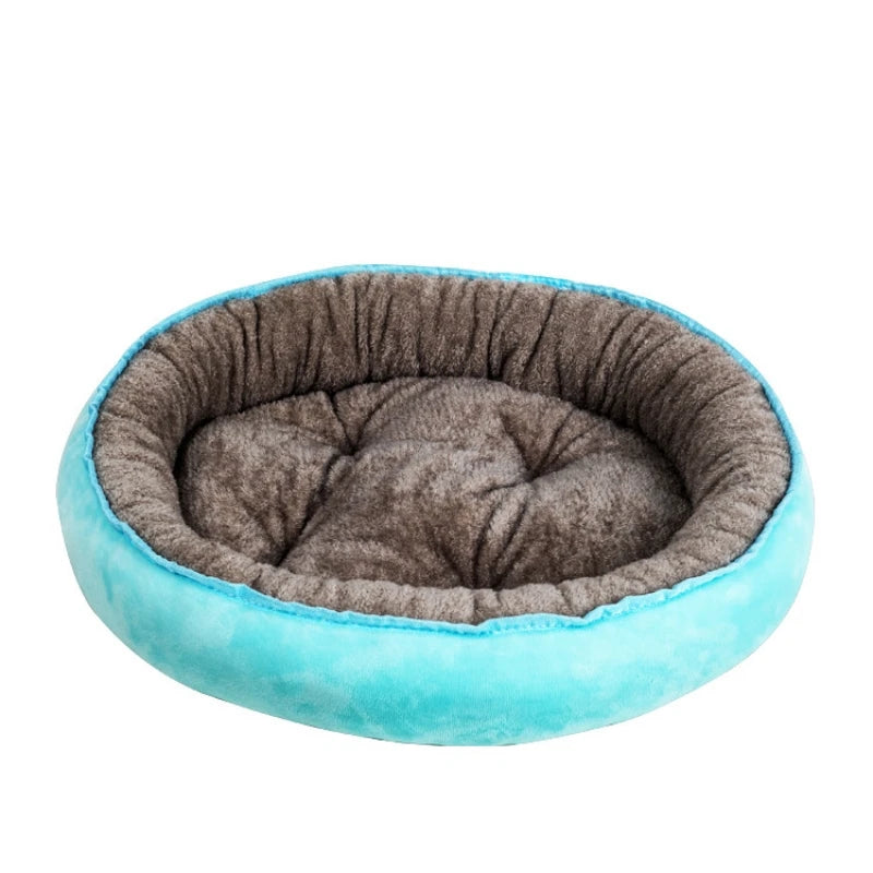 Double-Sided Soft Cotton Dog Bed – Washable Warm Cushion Basket for Small & Medium Dogs