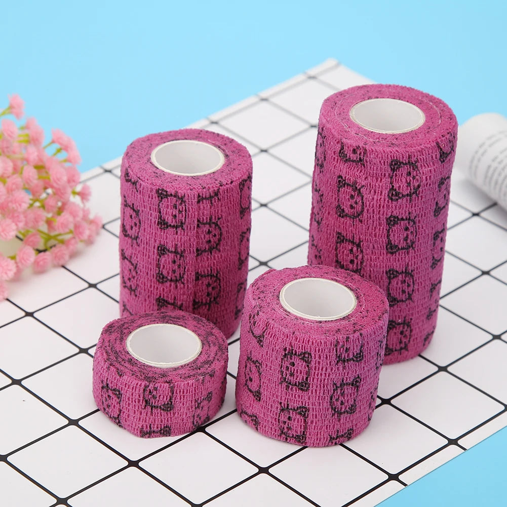 5Pcs Self-Adhesive Bandage Wrap for Dogs – Elastic First Aid Pet Leg Protector, Vet Tape Wrap (Green)