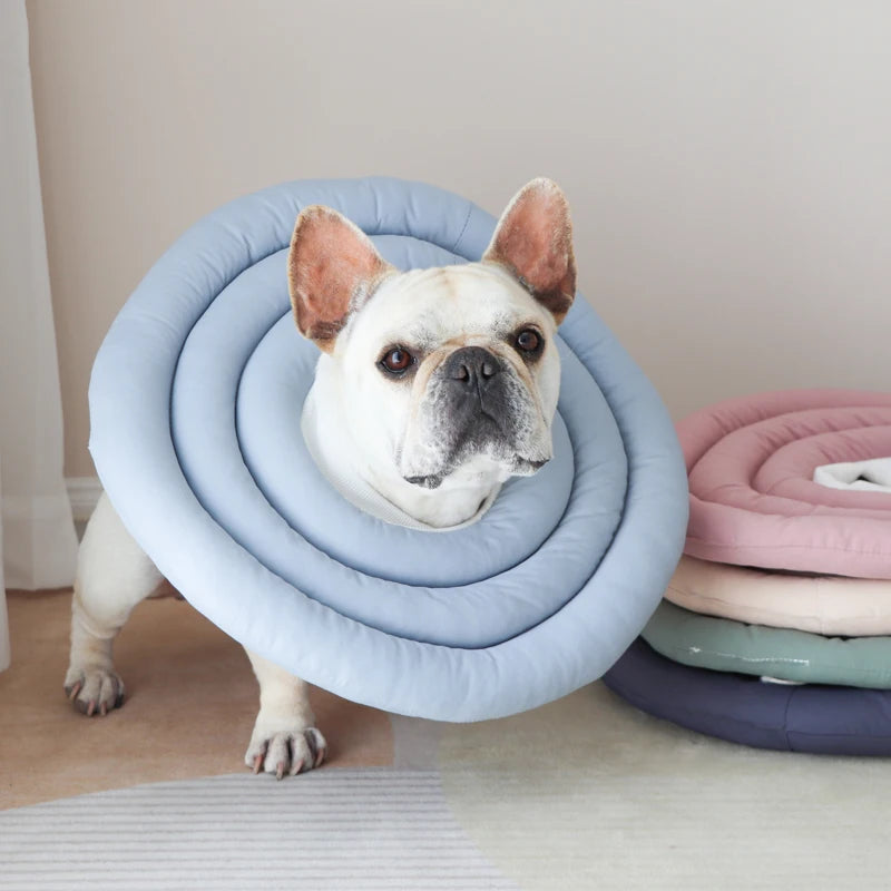 Soft Pet Recovery Collar – Cotton Elizabethan Neck Cone for Dogs & Cats – Anti-Scratch, Anti-Lick Wound Healing Headgear