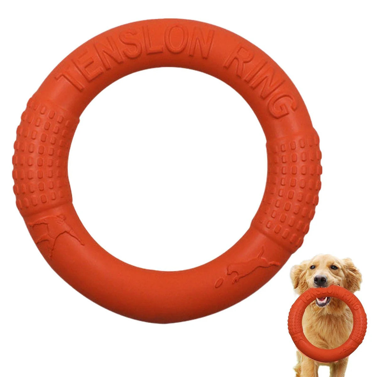 Floating Dog Training Ring – Chew-Resistant Water Toy for Small Dogs