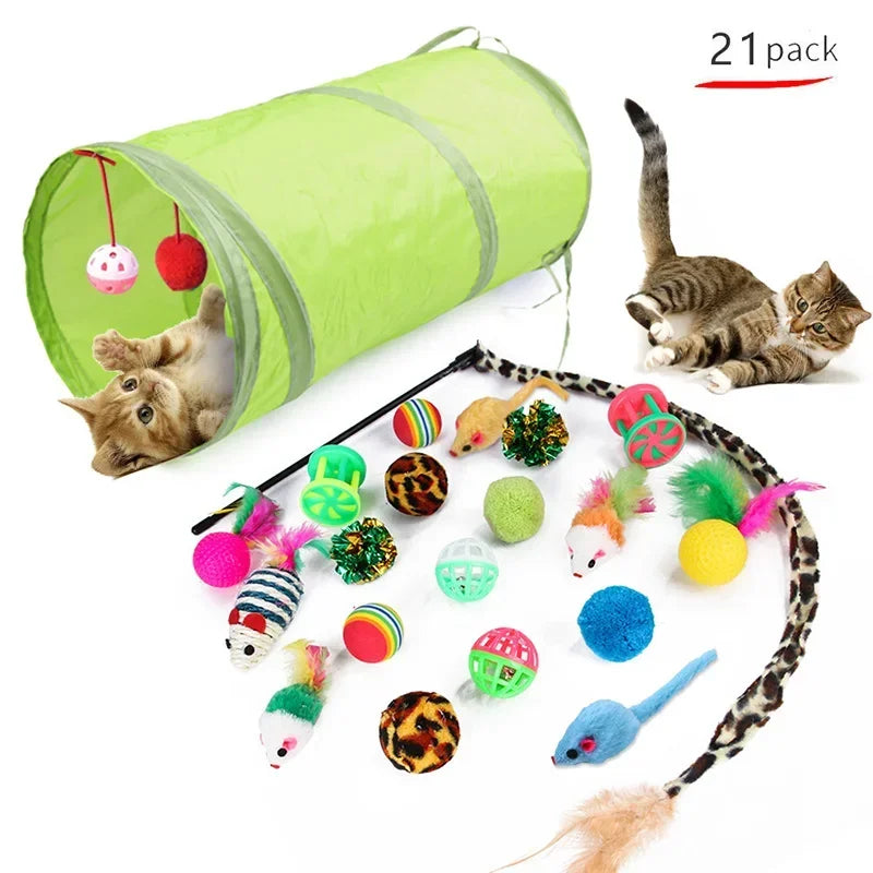 Kitten Toys Variety Pack – Cat Sticks, Mice & Balls