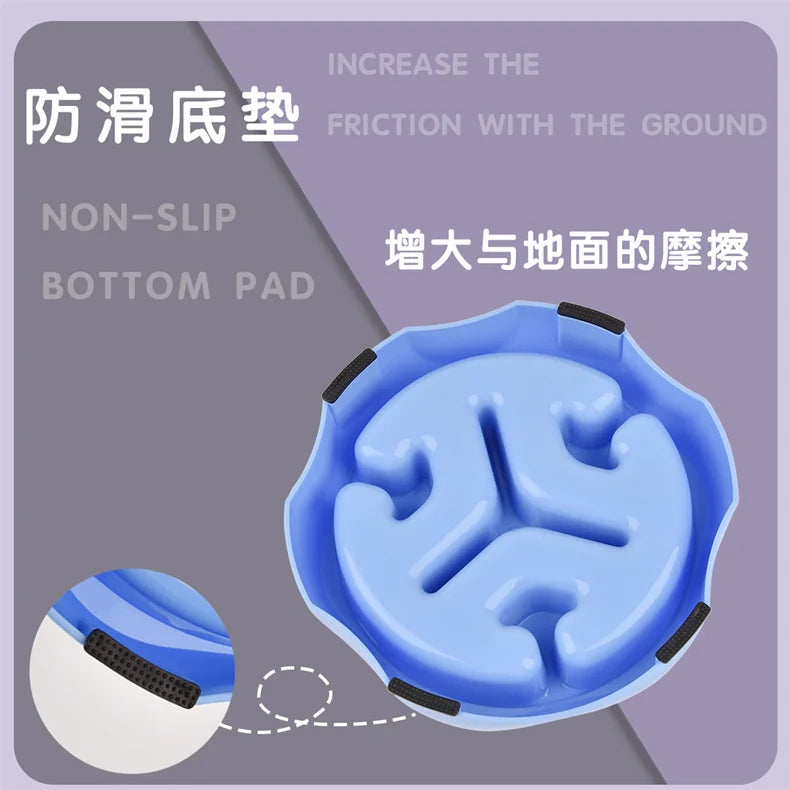 Colorful Slow Feeder Bowl for Cats & Dogs – Anti-Choking Puzzle Food Bowl for Anxiety Relief & Healthy Eating