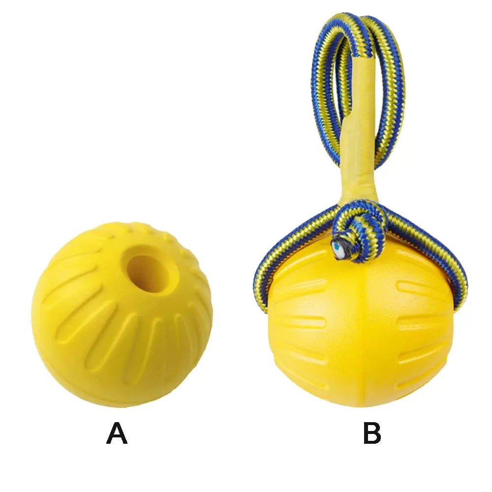 7cm/9cm Yellow Indestructible Rubber Ball Dog Toy