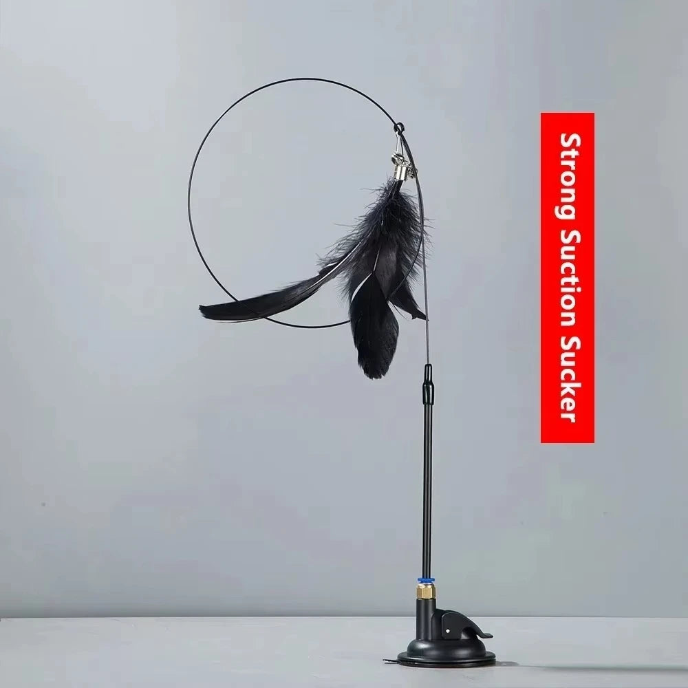 :  🌈 Pet Cat Teaser Wand – Rainbow Strip Interactive Toy