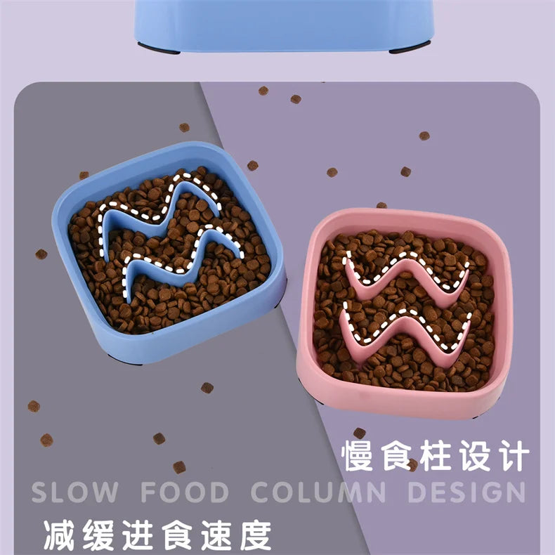 Colorful Slow Feeder Bowl for Cats & Dogs – Anti-Choking Puzzle Food Bowl for Anxiety Relief & Healthy Eating