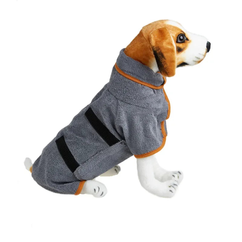 Pet Bathrobe Adjustable Towel – Super Fast-Drying Moisture Robe for Dogs (Large, Medium, Small)