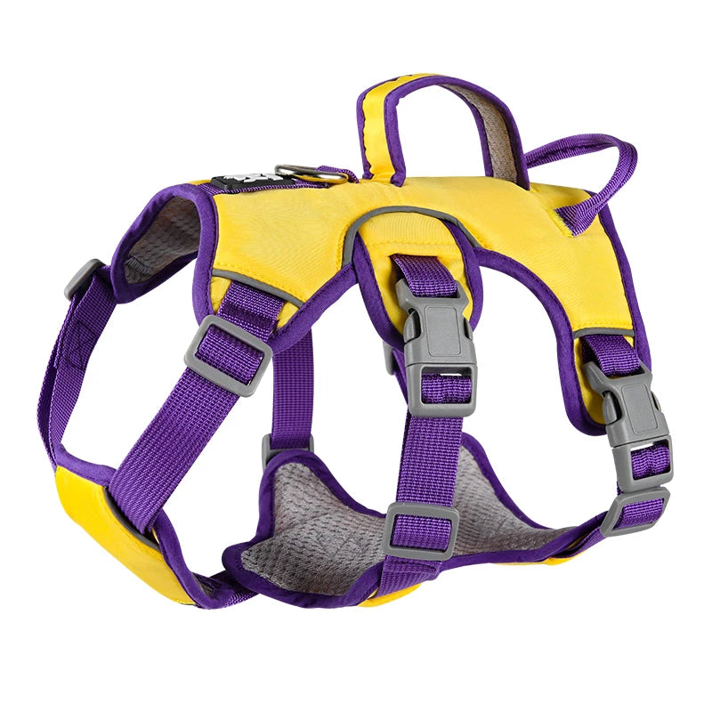 🐕 Adjustable Reflective Dog Harness – For Small to Large Dogs (French Bulldog, Husky & More) 🐾
