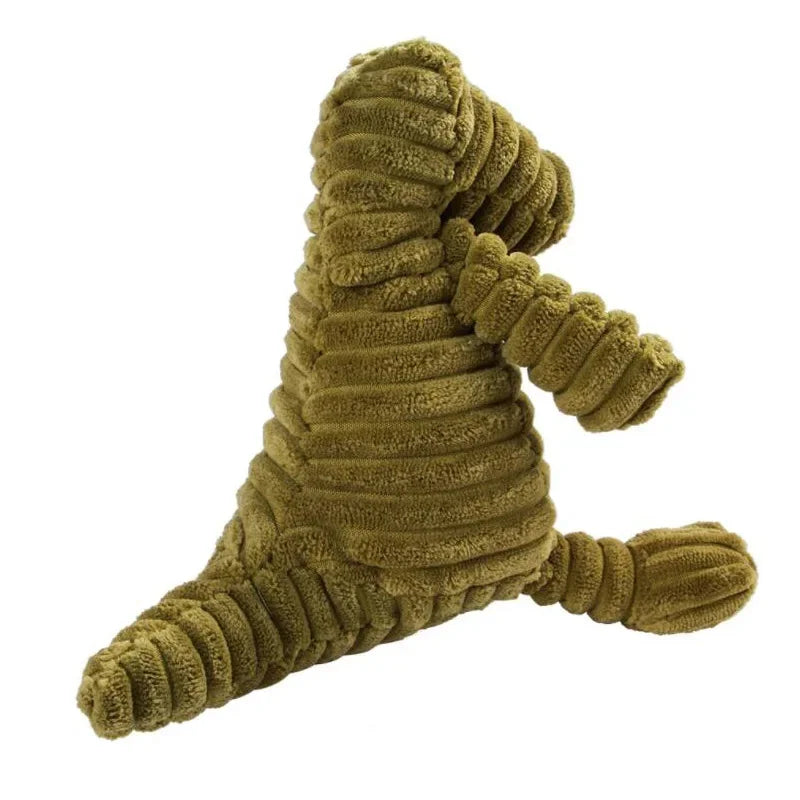 Plush Animal Squeaky Dog Toy – Bite Resistant Corduroy Chew Toy for Small & Large Dogs, Puppy Training Toy