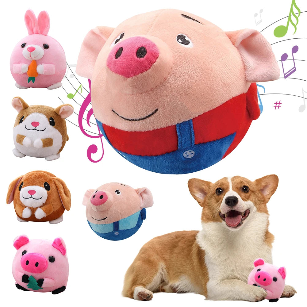 Automatic Plush Bouncing Dog Toy – Interactive Squeaky Fun 🧸🐾