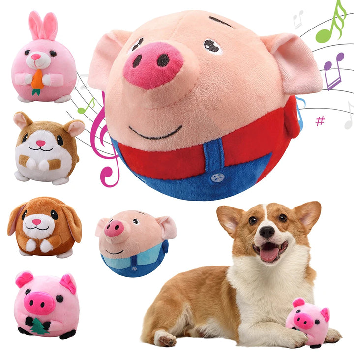 Automatic Plush Bouncing Dog Toy – Interactive Squeaky Fun 🧸🐾