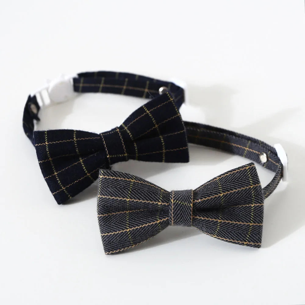 Adjustable Pet Bow Tie – Formal Breakaway Neck Tie Collar for Small Dogs & Cats