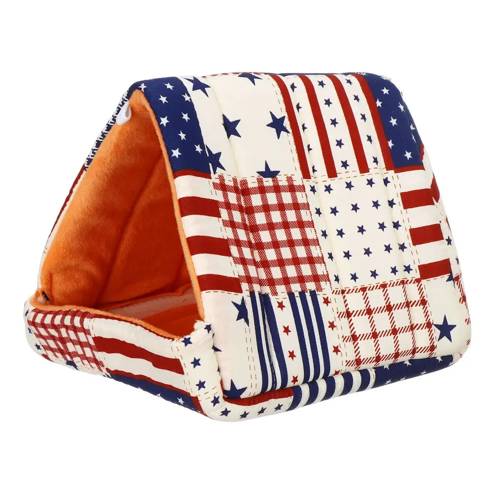 Cartoon Small Animal Bed – Soft Winter Nest for Hamsters, Guinea Pigs, Rabbits, and Squirrels