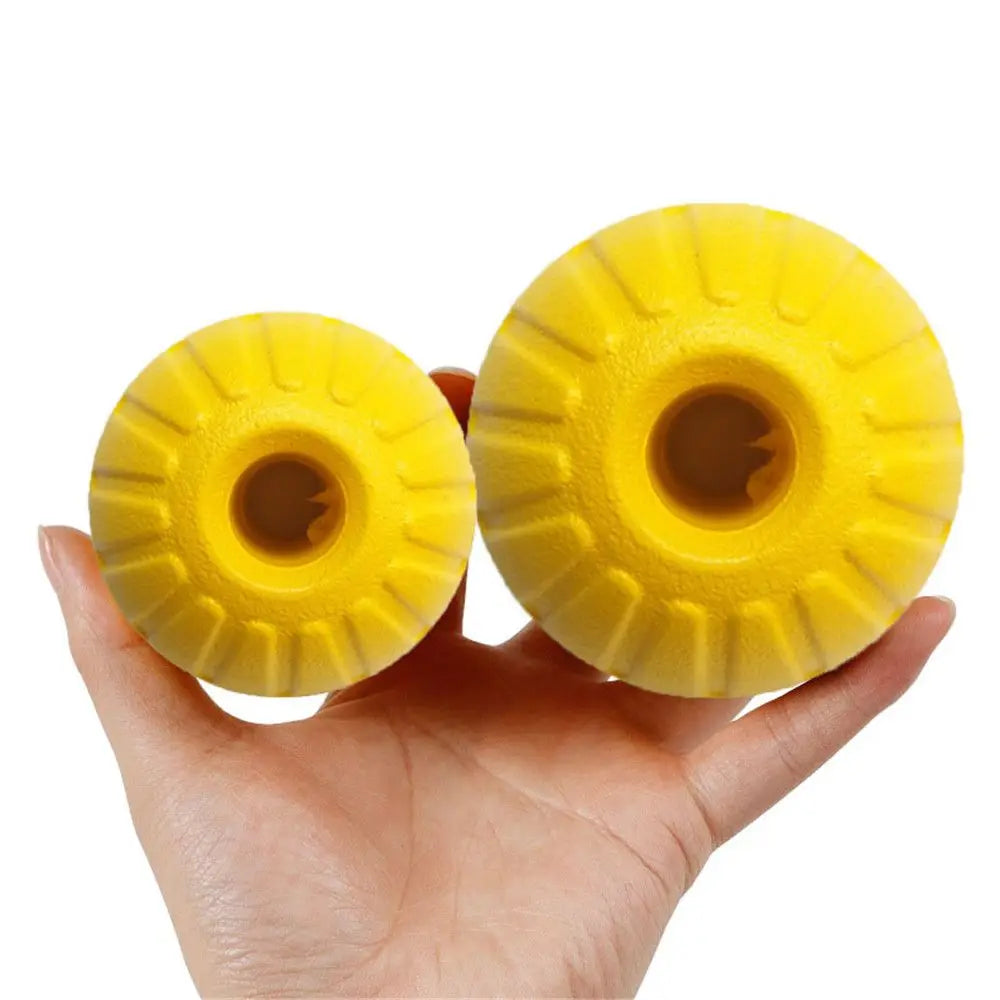7cm/9cm Yellow Indestructible Rubber Ball Dog Toy